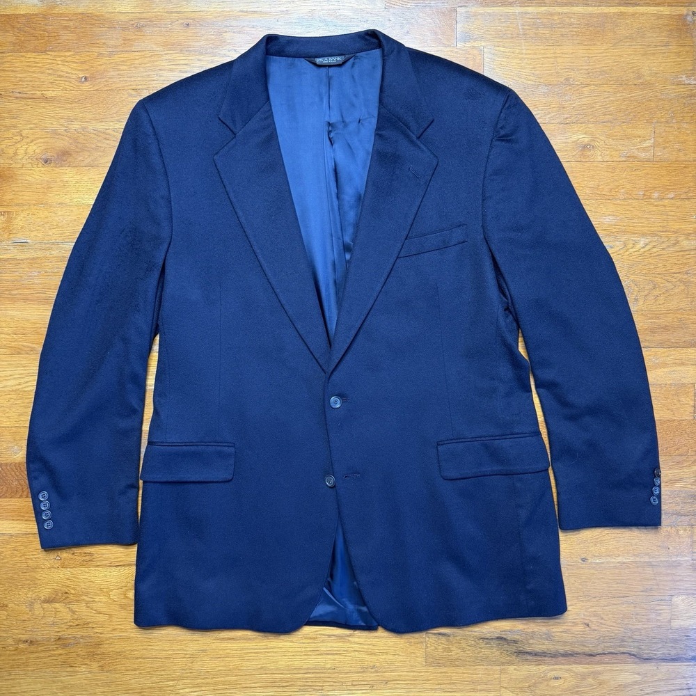 Jos A Bank 100% Cashmere Blazer Mens 48 EXL Blue Sport Coat‎ Suit Jacket Gordon